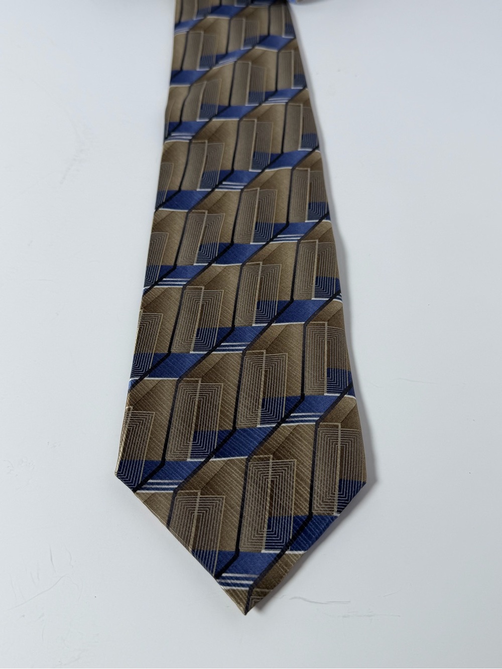 Vintage Murano Italia Silk Blend Geometric Tie